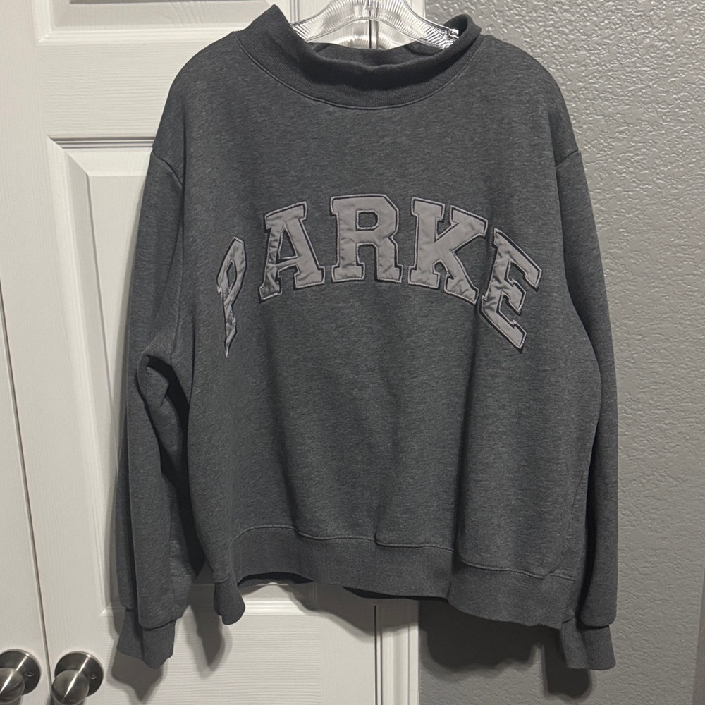 Parke Varsity Mockneck Dark Gray Size L/XL